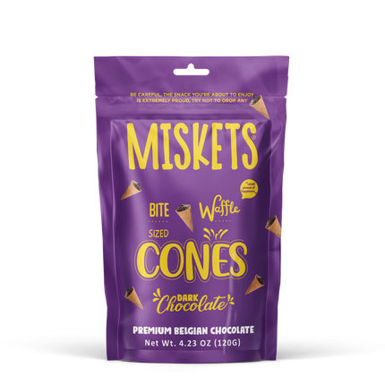 MINI CORNET WAFER WITH DARK CHOCOLATE FILLED
