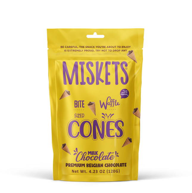 MINI CORNET WAFER WITH MILK CHOCOLATE FILLED